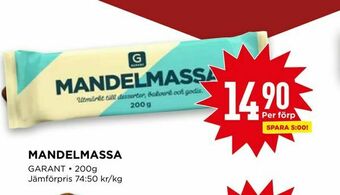 Willys Mandelmassa erbjuda