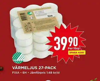 Willys Värmeljus 27-pack erbjuda