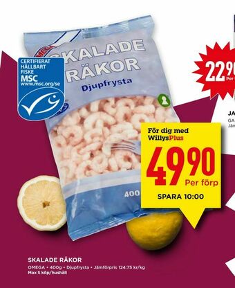 Skalade räkor