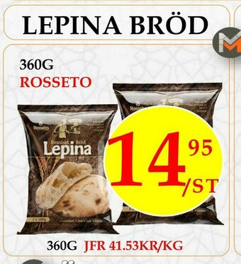 Matmixen Lepina bröd erbjuda