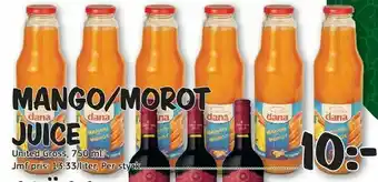 Bazaar Food market Mango/morot juice erbjuda
