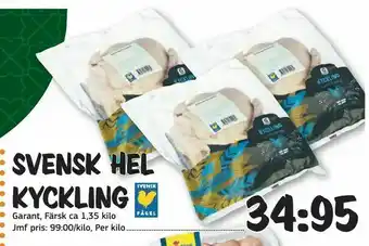 Svensk hel kyckling