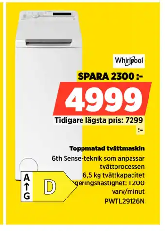 Power Toppmatad tvättmaskin erbjuda