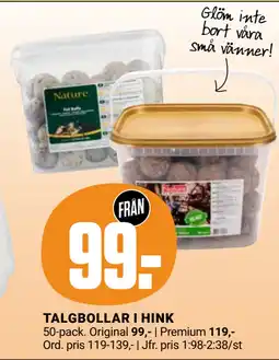 ÖoB TALGBOLLAR I HINK erbjuda