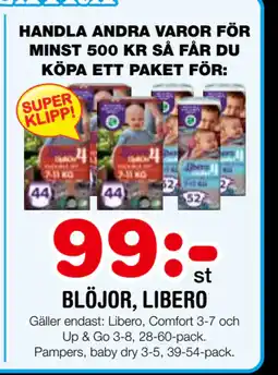 Nya Pulsen BLÖJOR, LIBERO erbjuda