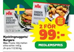 Stora Coop Kycklingnuggets/ Burgare erbjuda