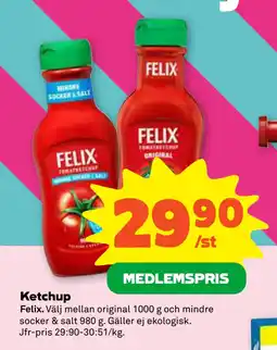 Stora Coop Ketchup erbjuda
