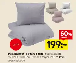 XXXLutz Påslakanset Square Satin erbjuda