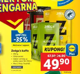 Lidl Zoéga’s kaffe erbjuda