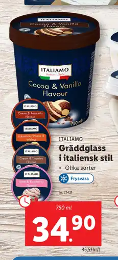Lidl Gräddglass i italiensk stil erbjuda