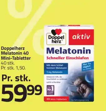 Fleggaard Doppelherz Melatonin 40 Mini-Tabletter erbjuda