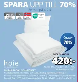 JYSK UNIQUE TÄCKE- OCH KUDDSET erbjuda