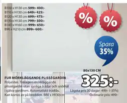 FUR MÖRKLÄGGANDE PLISSÉGARDIN