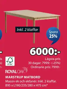 JYSK MARSTRUP MATBORD erbjuda