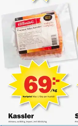 Pekås Kassler erbjuda