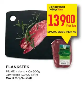 Willys FLANKSTEK erbjuda