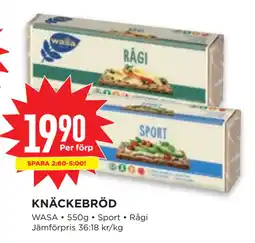 Willys KNÄCKEBRÖD erbjuda