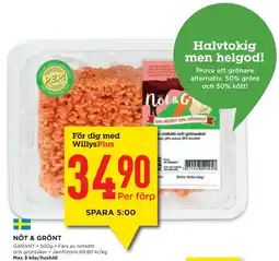 Willys NÖT & GRÖNT erbjuda