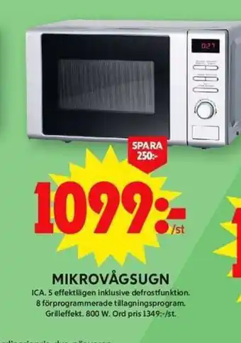 ICA Maxi Mikrovågsugn erbjuda