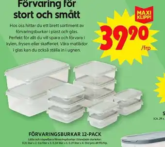 ICA Maxi Förvaringsburkar 12-pack erbjuda