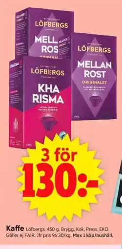 ICA Supermarket Kaffe Löfbergs erbjuda