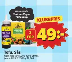 Östenssons Tofu, Sås erbjuda