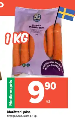 Coop Extra Morötter i påse erbjuda