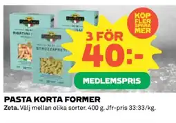 Coop Konsum Pasta korta former erbjuda