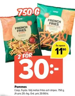 Coop Extra Pommes erbjuda