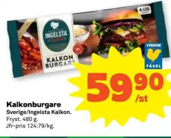 Stora Coop Kalkonburgare Sverige/Ingelsta Kalkon. erbjuda