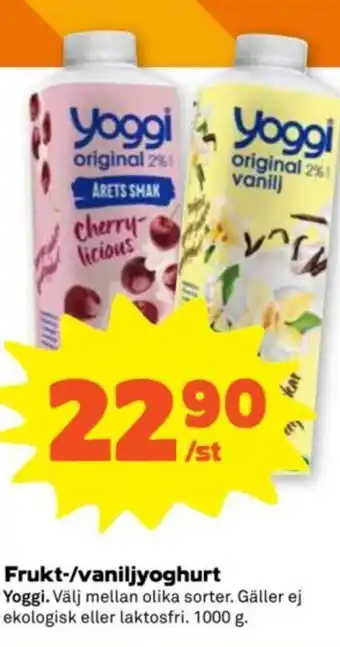 Stora Coop Frukt-/vaniljyoghurt erbjuda