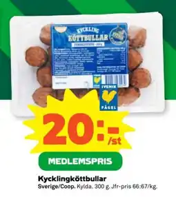 Stora Coop Kycklingköttbullar erbjuda