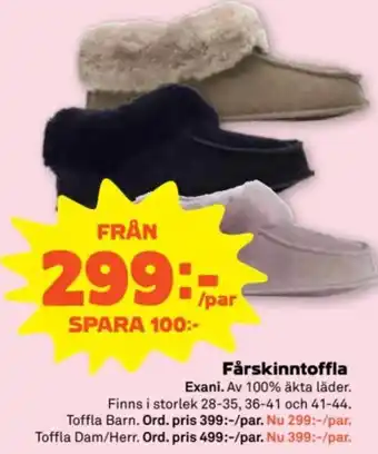 Stora Coop Fårskinntoffla erbjuda