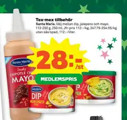 Stora Coop Tex-mex tillbehör erbjuda