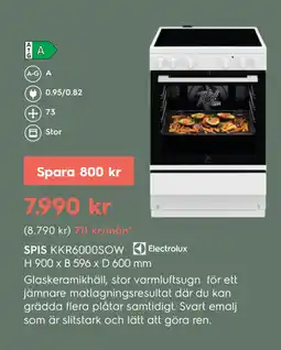 Electrolux Home SPIS KKR6000SOW erbjuda