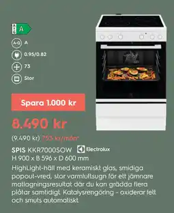 Electrolux Home SPIS. KKR7000SOW erbjuda