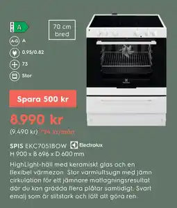 Electrolux Home SPIS. EKC7051BOW erbjuda