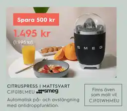 Electrolux Home CITRUSPRESS I MATTSVART erbjuda