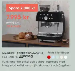 Electrolux Home MANUELL ESPRESSOMASKIN erbjuda