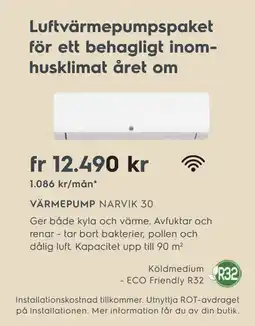 Electrolux Home VÄRMEPUMP erbjuda