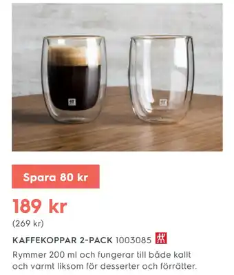 Electrolux Home KAFFEKOPPAR 2-PACK erbjuda