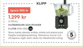 Electrolux Home MATBEREDARE SOM RYMMER 3 LITER erbjuda