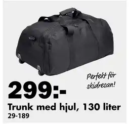 Biltema Trunk med hjul, 130 liter erbjuda