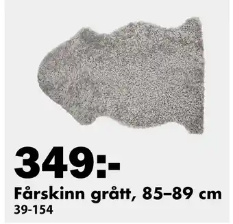 Biltema Fårskinn grått, 85–89 cm erbjuda