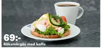 Biltema Räksmörgås med kaffe erbjuda