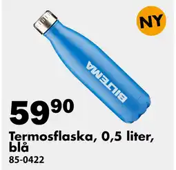 Biltema Termosflaska, 0,5 liter, blå erbjuda