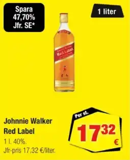 Calle Johnnie walker red label erbjuda