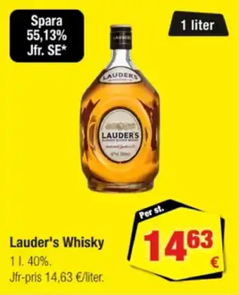 Calle Lauder's whisky erbjuda