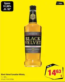 Calle Black velvet canadian whisky erbjuda