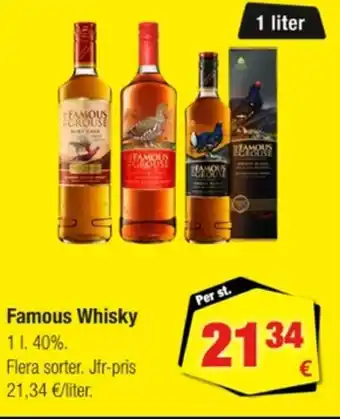 Calle Famous whisky erbjuda